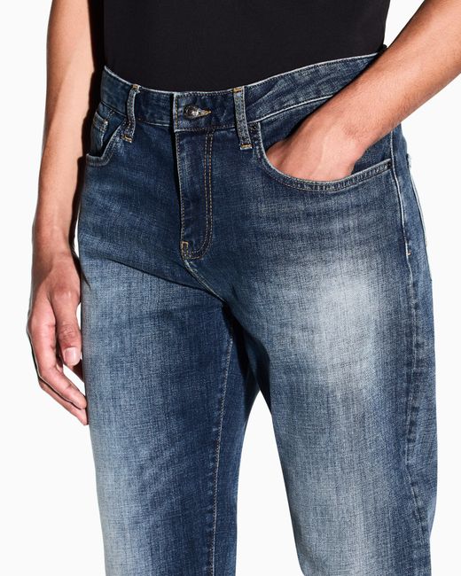 ARMANI EXCHANGE Blue Slim Fit Stretch Denim Jeans for men