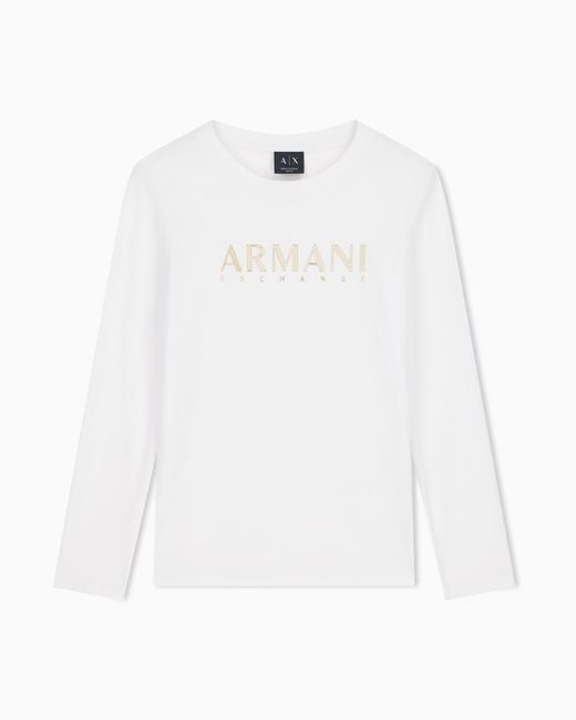 ARMANI EXCHANGE White Slim Fit T-Shirt