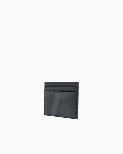 ARMANI EXCHANGE White Smooth Texture Bifold Wallet for men