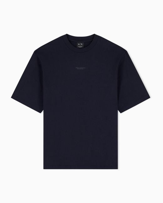 ARMANI EXCHANGE Blue Oversized T-Shirt for men