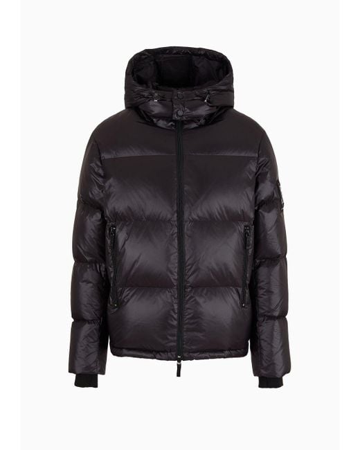 Armani Exchange Down Jackets in Black for Men | Lyst