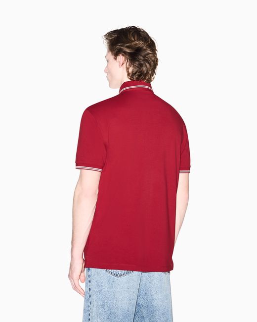 ARMANI EXCHANGE Red Regular Fit Polo Shirt for men