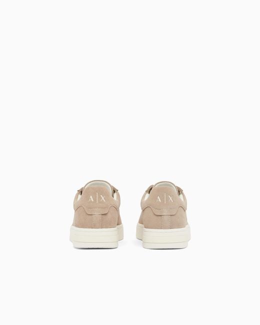 ARMANI EXCHANGE White Technical Fabric Sneakers for men