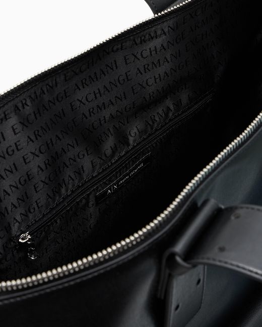 Borsa A Mano Con Tasca Esterna di ARMANI EXCHANGE in Black