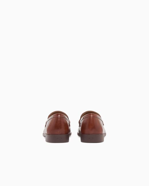 ARMANI EXCHANGE Brown Loafers