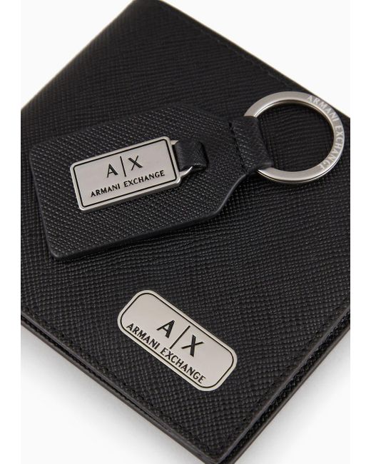 Armani Exchange White Leather Gift Set for men