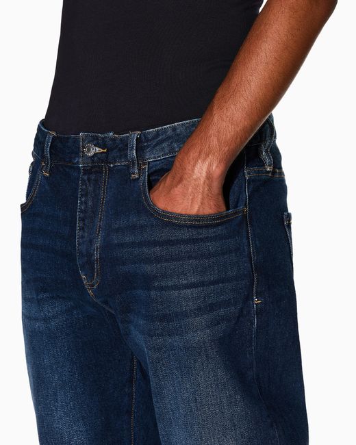 Vaqueros De Corte Recto Con Cinco Bolsillos Essential ARMANI EXCHANGE de hombre de color Blue