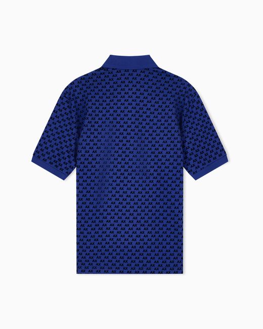 ARMANI EXCHANGE Blue Regular Fit Polo Shirt for men