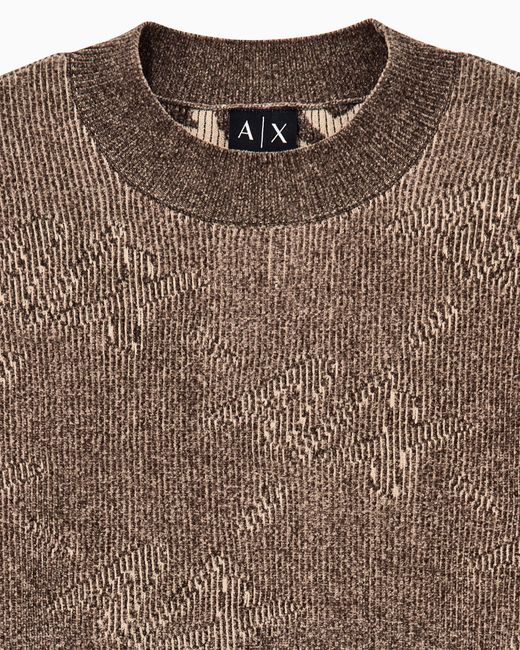 ARMANI EXCHANGE Brown Regular Fit Pullover for men