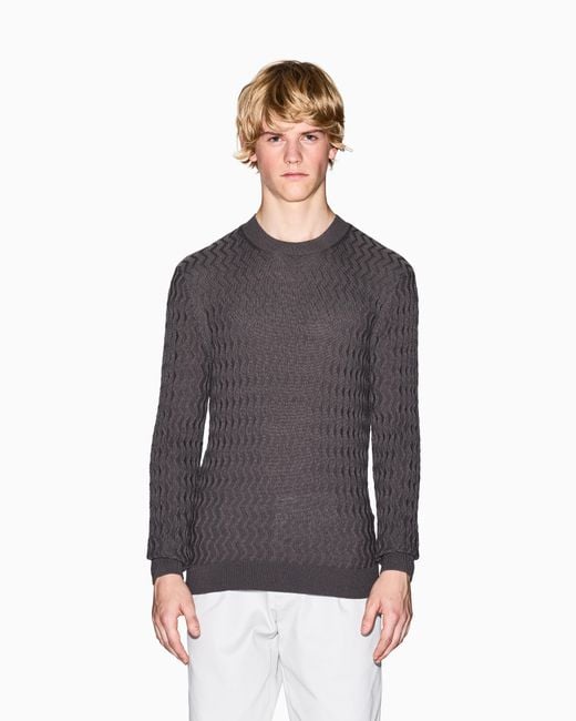 Pull À Texture Ondulée ARMANI EXCHANGE pour homme en coloris Gray