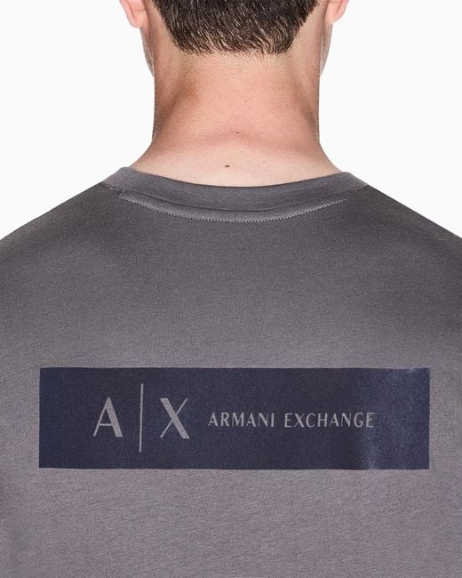 ARMANI EXCHANGE T-Shirt Mit Normaler Passform Und Aufdruck Auf Der Rückseite in Gray für Herren