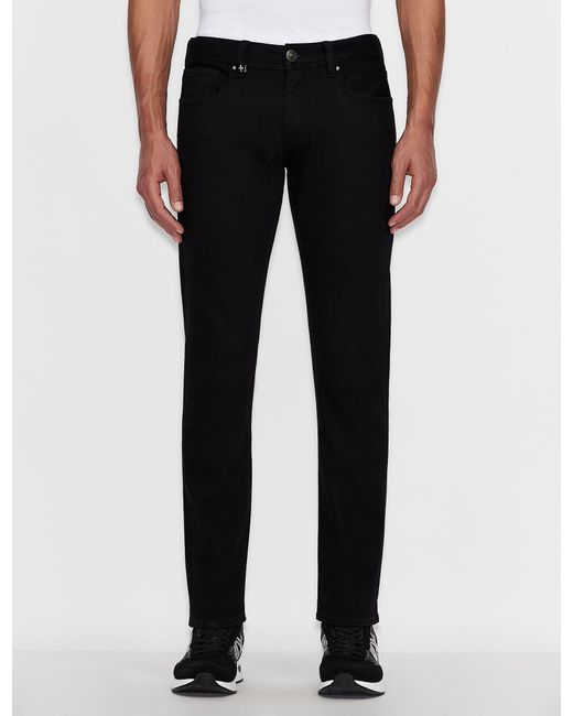 Armani Exchange Denim J13 Slim Fit Jeans in Black Denim (Black) for Men -  Lyst