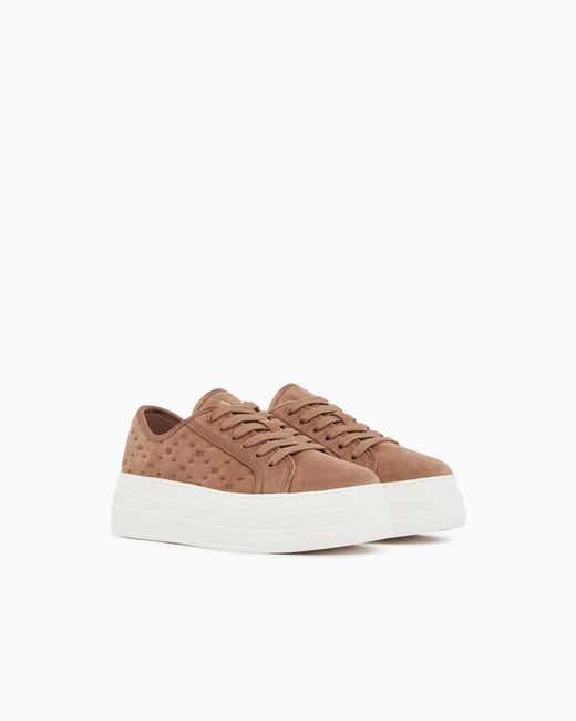 ARMANI EXCHANGE White Low Cut Sneakers