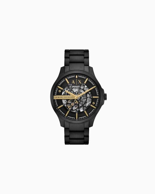 ARMANI EXCHANGE Black Automatic Stainless Steel Watch for men