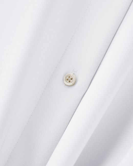 ARMANI EXCHANGE White Shirt Slim Fit Recycled Crepe With Belt