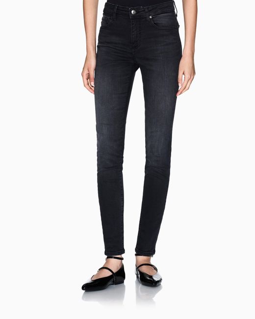 Vaqueros Súper Ajustados Con Efecto Desgastado ARMANI EXCHANGE de color Blue