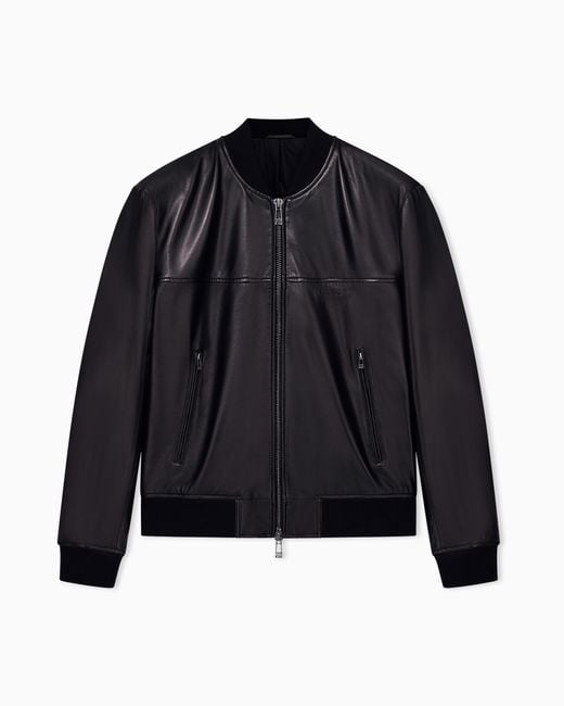 ARMANI EXCHANGE Blue Regular Fit Blouson Jacket for men