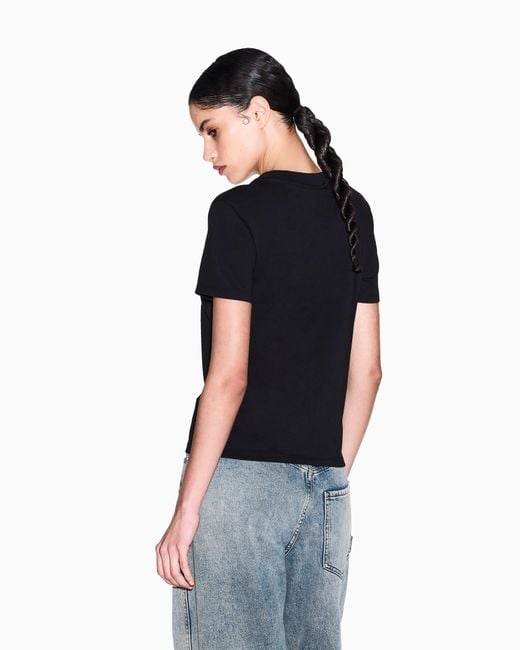 ARMANI EXCHANGE Black Regular Fit T-Shirt