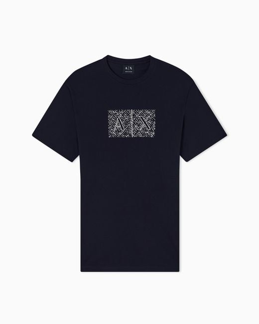 ARMANI EXCHANGE Blue Slim Fit T-Shirt for men