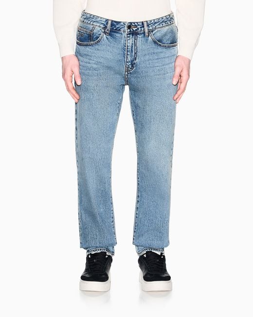 ARMANI EXCHANGE Blue Slim Jeans Comfort Denim Wash for men