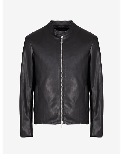 armani faux leather jacket