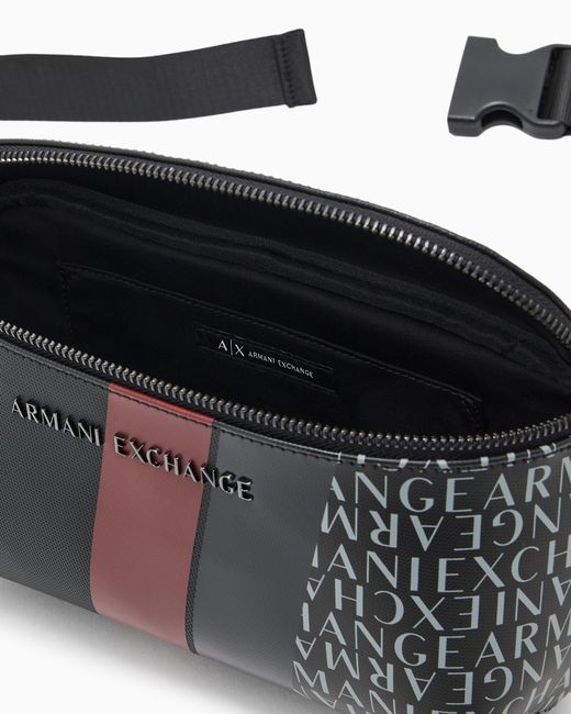ARMANI EXCHANGE Gürteltasche Mit Monogramm Und Streifen in Black für Herren
