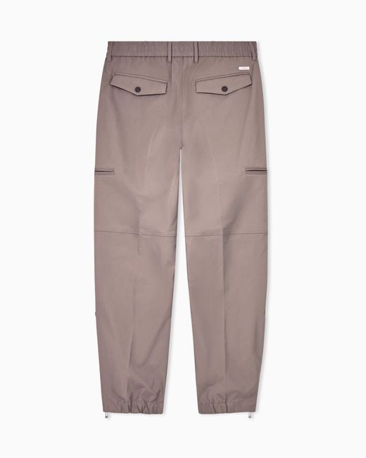 ARMANI EXCHANGE Brown Regular Fit Trousers With Lining for men