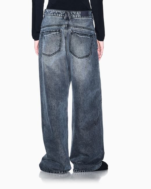 ARMANI EXCHANGE Blue Oversized Fit 5-Pocket Pants