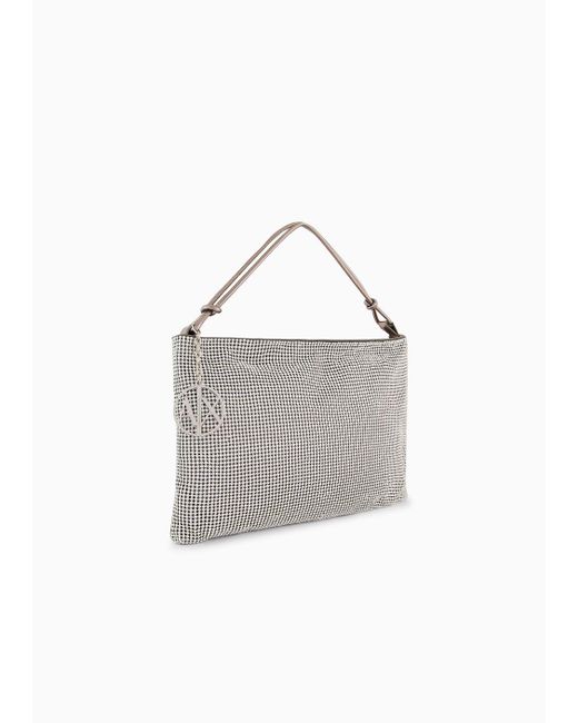 Armani Exchange Gray Glitter Shoulder Bag