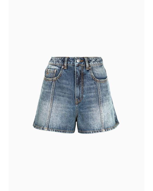 Armani Exchange Blue Jeans-shorts