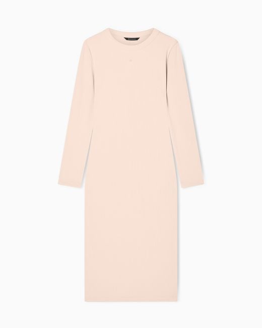 ARMANI EXCHANGE Natural Fitted Midi Dress