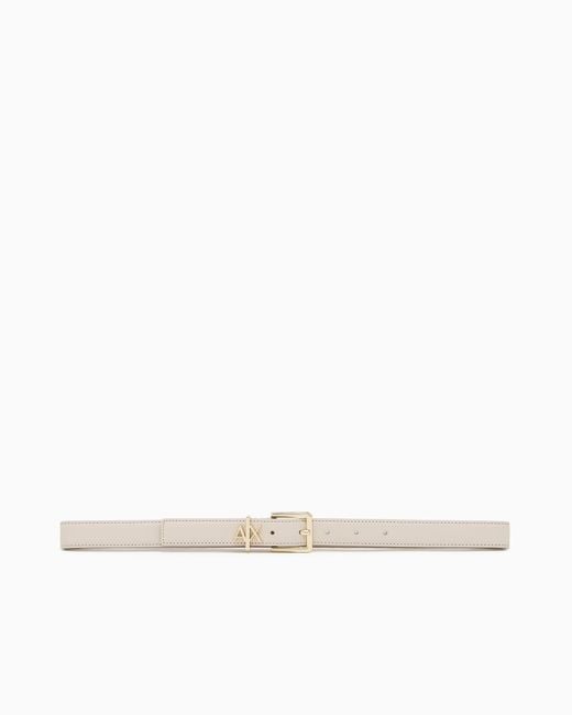 ARMANI EXCHANGE White Tongue Belt
