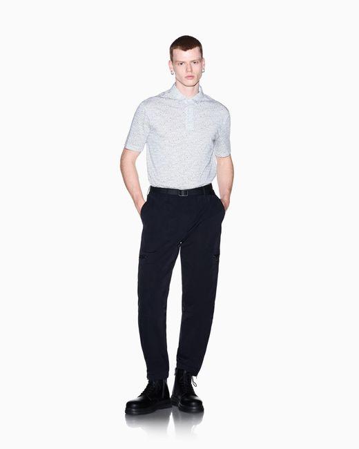 ARMANI EXCHANGE White Regular Fit Polo Shirt for men