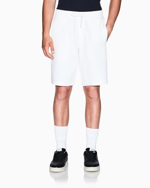 Bermudas Elásticas De Algodón Hasta La Rodilla Icon ARMANI EXCHANGE de hombre de color White