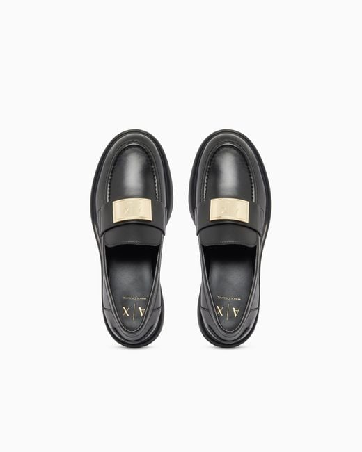 ARMANI EXCHANGE Black Loafer