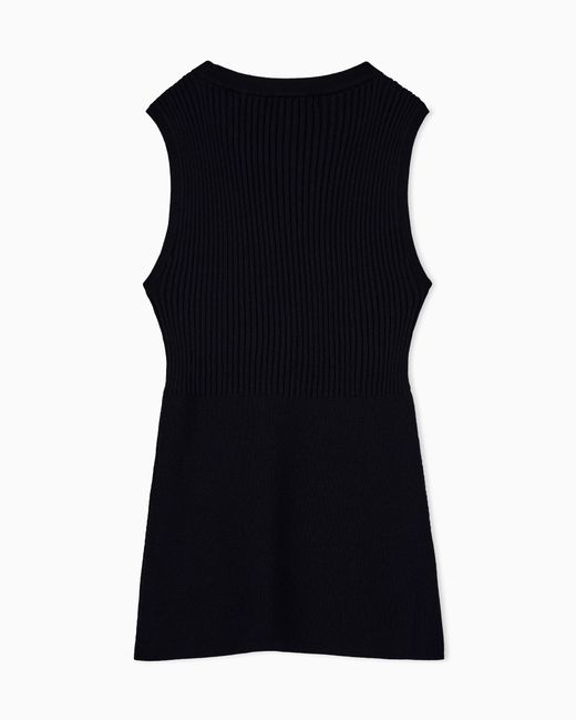 ARMANI EXCHANGE Black Slim-Fit Knit Top
