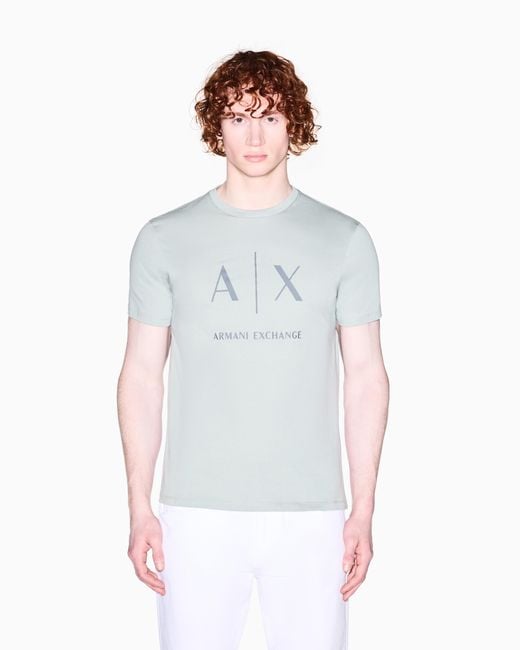 ARMANI EXCHANGE Blue Slim Fit T-Shirt Essential Cotton Jersey for men