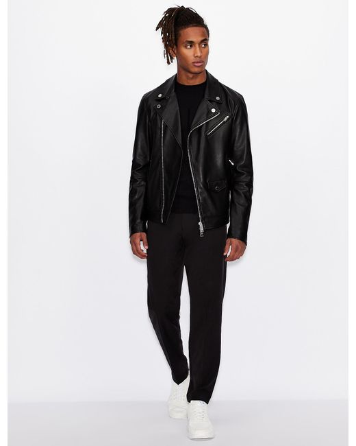 naoki leather biker jacket