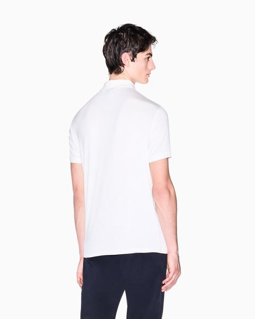 ARMANI EXCHANGE White Polo Shirt for men