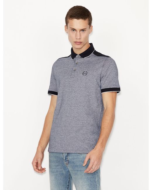 armani exchange navy blue shirt