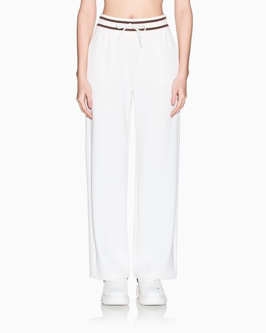 ARMANI EXCHANGE White Jogger Pants With Contrasting Trims