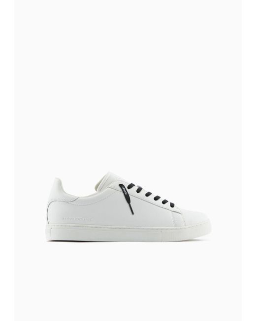 Lacci Per Sneakers Con Logo di Armani Exchange in White da Uomo