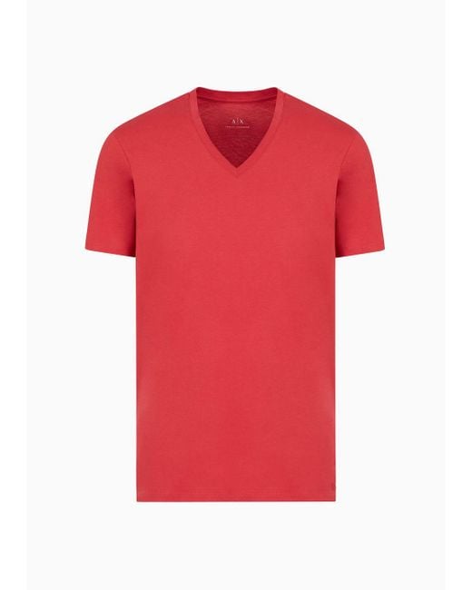 Armani Exchange Red Regular Fit Jersey T-shirt for men