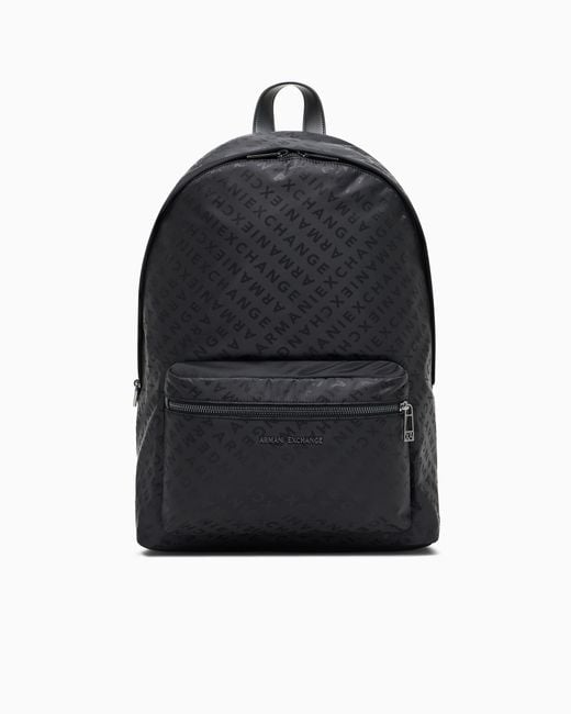 ARMANI EXCHANGE Rucksack Mit Allover-Logo in Black für Herren