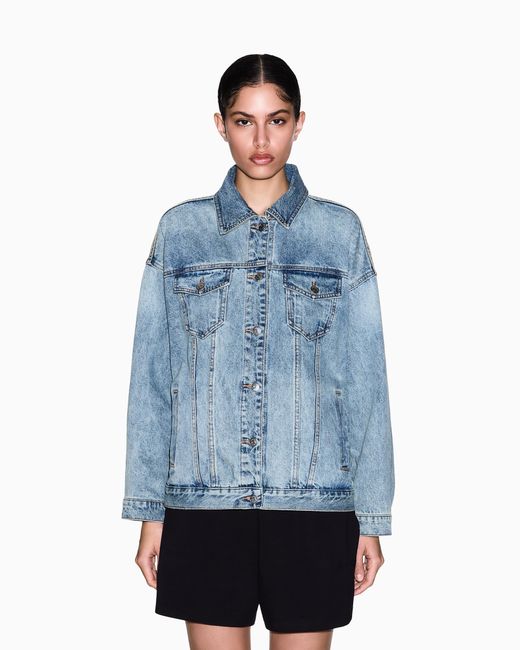 ARMANI EXCHANGE Blue Rigid Denim Jacket