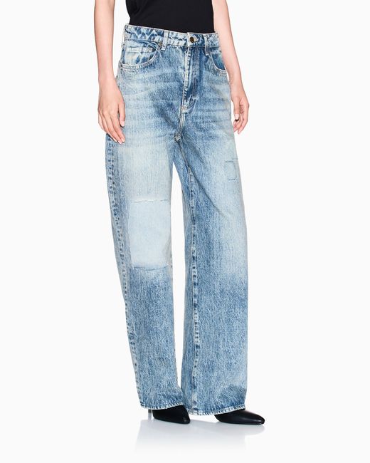 Vaqueros De Corte Relajado Con Efecto Usado Y Rotos ARMANI EXCHANGE de color Blue