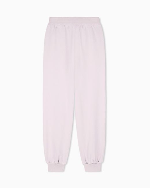 ARMANI EXCHANGE Pink Regular Fit Trousers Cotton French Terry