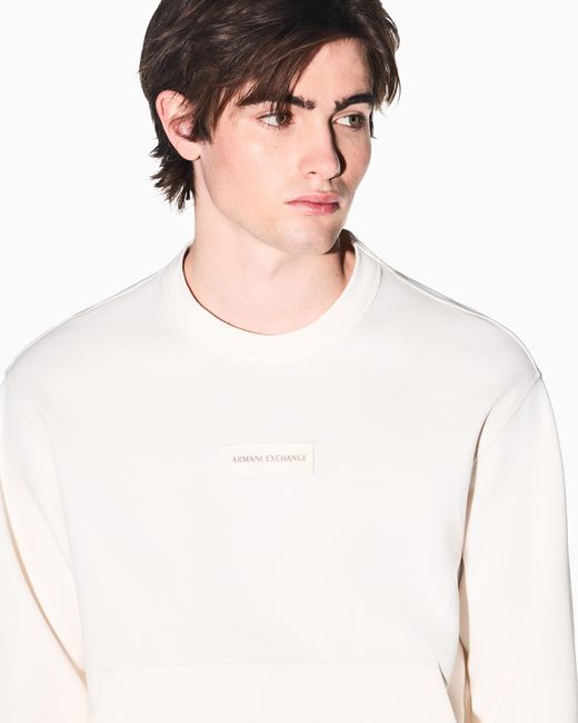 ARMANI EXCHANGE White Cotton Sweatshirt for men