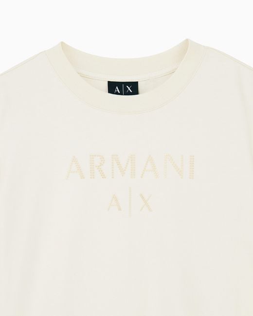 ARMANI EXCHANGE White Regular T-Shirt