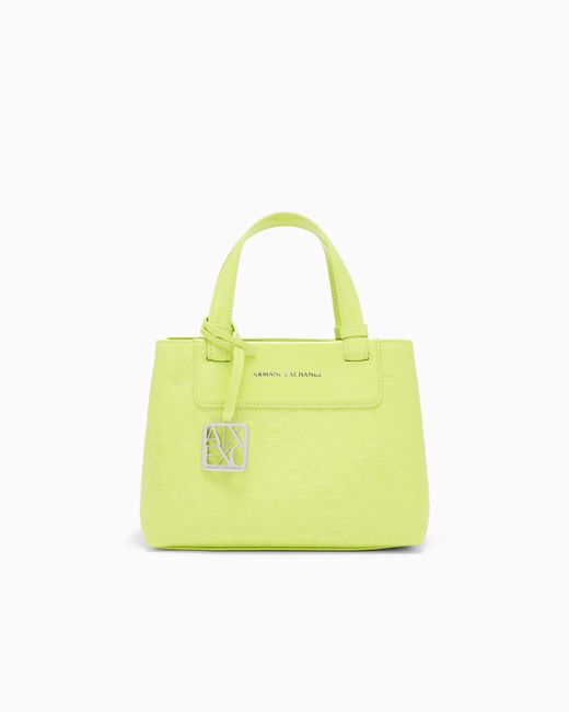 ARMANI EXCHANGE Yellow Shopping Bag With An Outside Coating